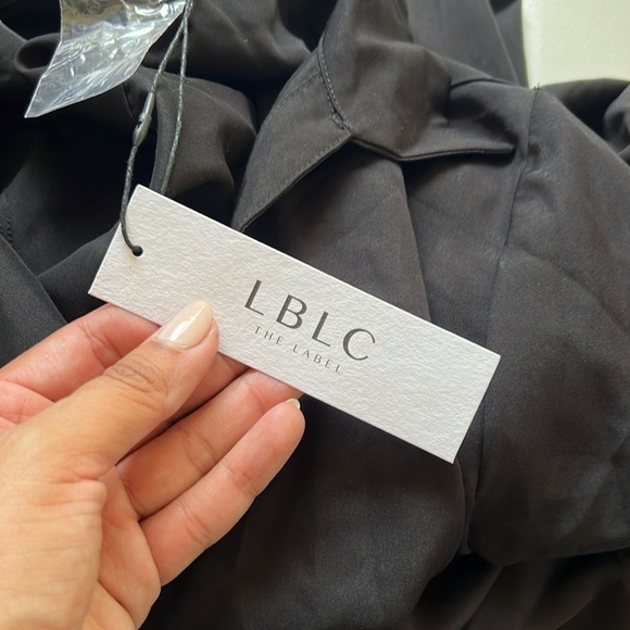 NWT LBLC The Label Amara Tie Front Collared Dress - Picture 8 of 12